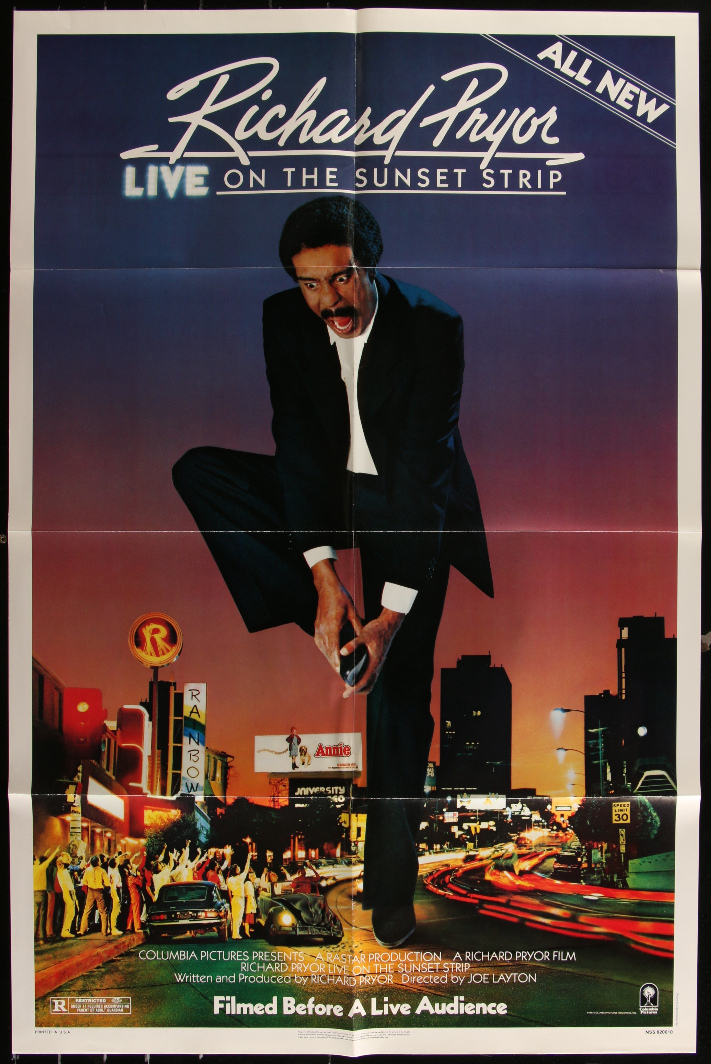 Richard Pryor Live On The Sunset Strip (1982) Original US One Sheet Movie Poster