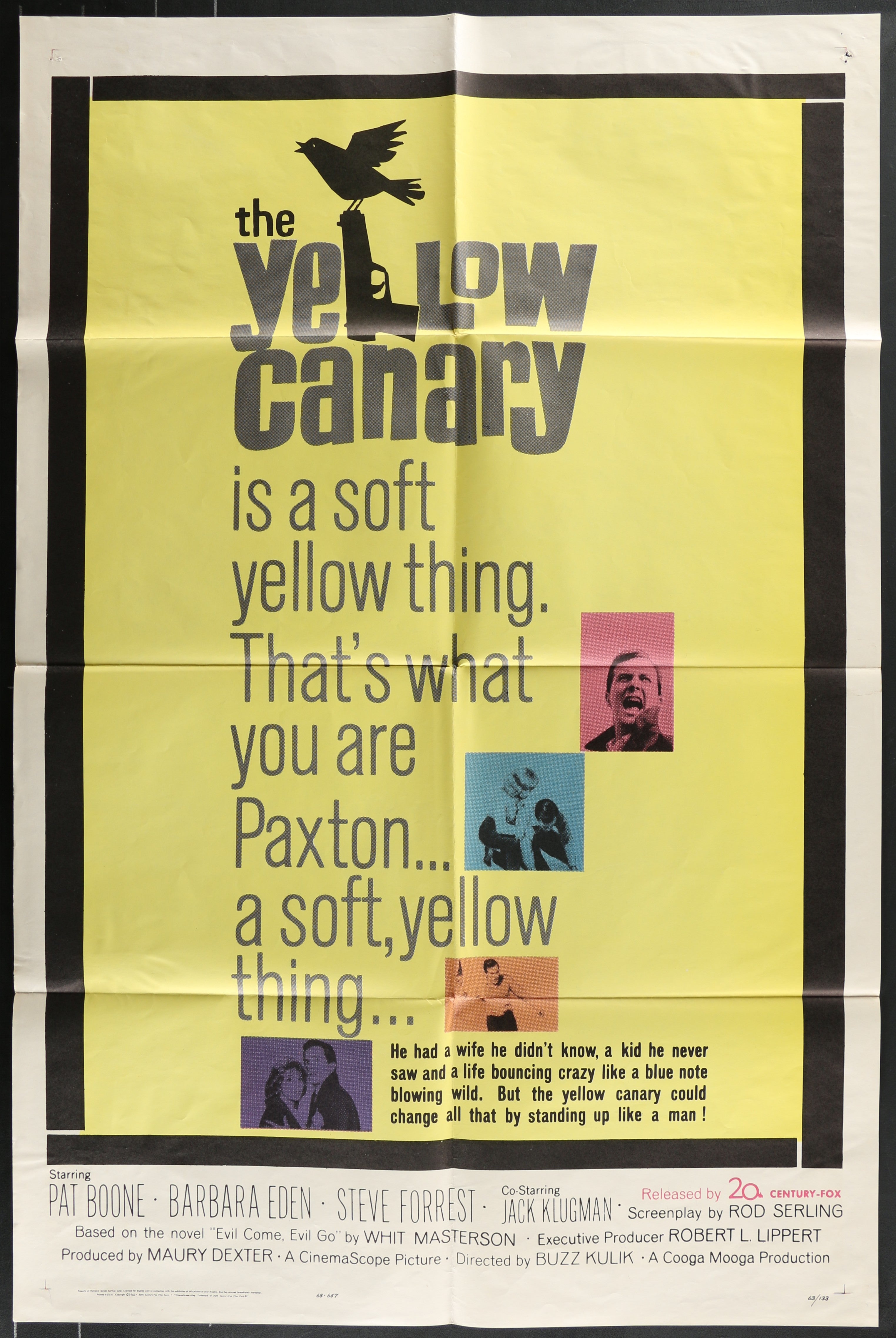 The Yellow Canary (1963) Original US One Sheet Movie Poster
