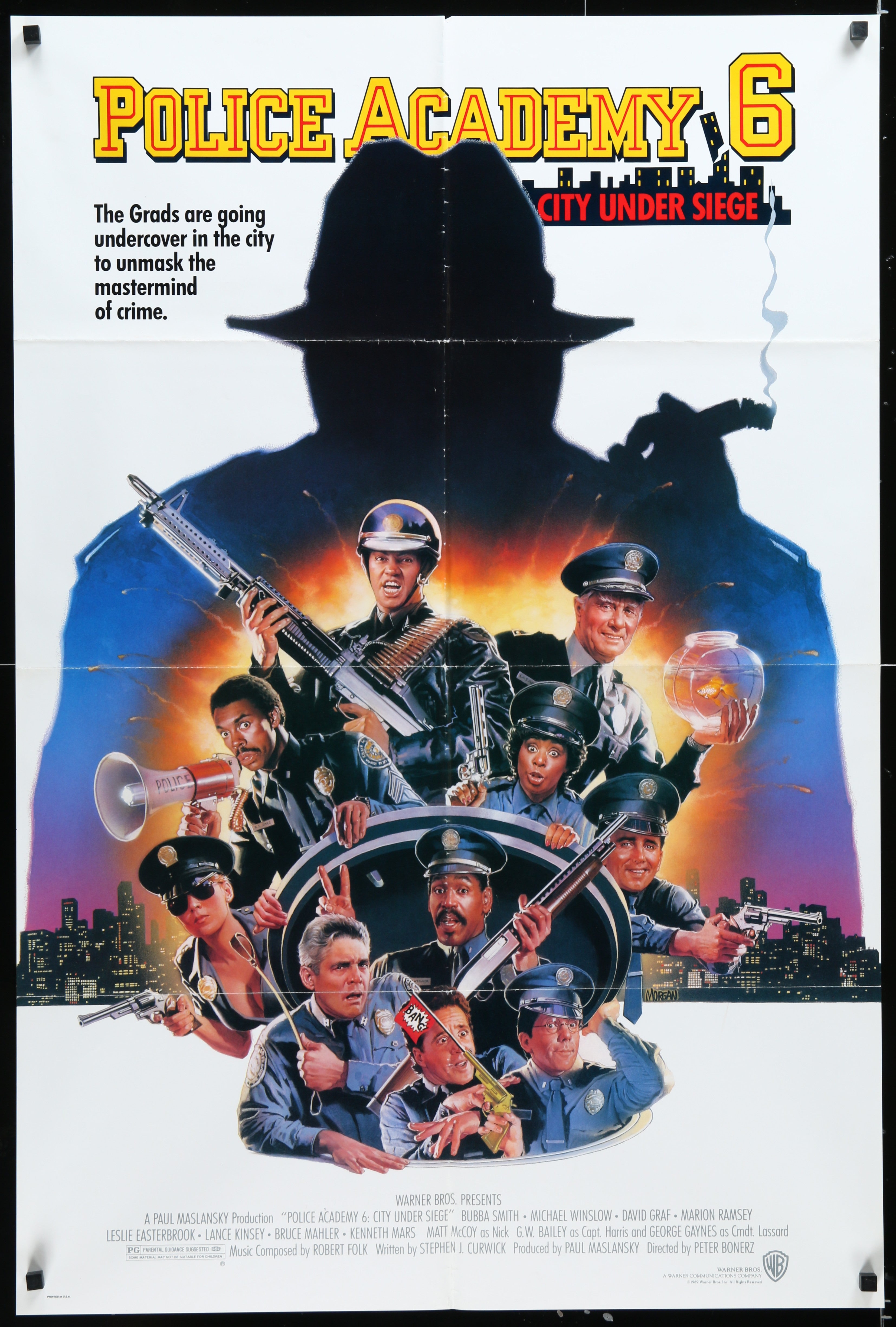 Police Academy 6: City Under Siege (1989) Original US One Sheet Movie Poster
