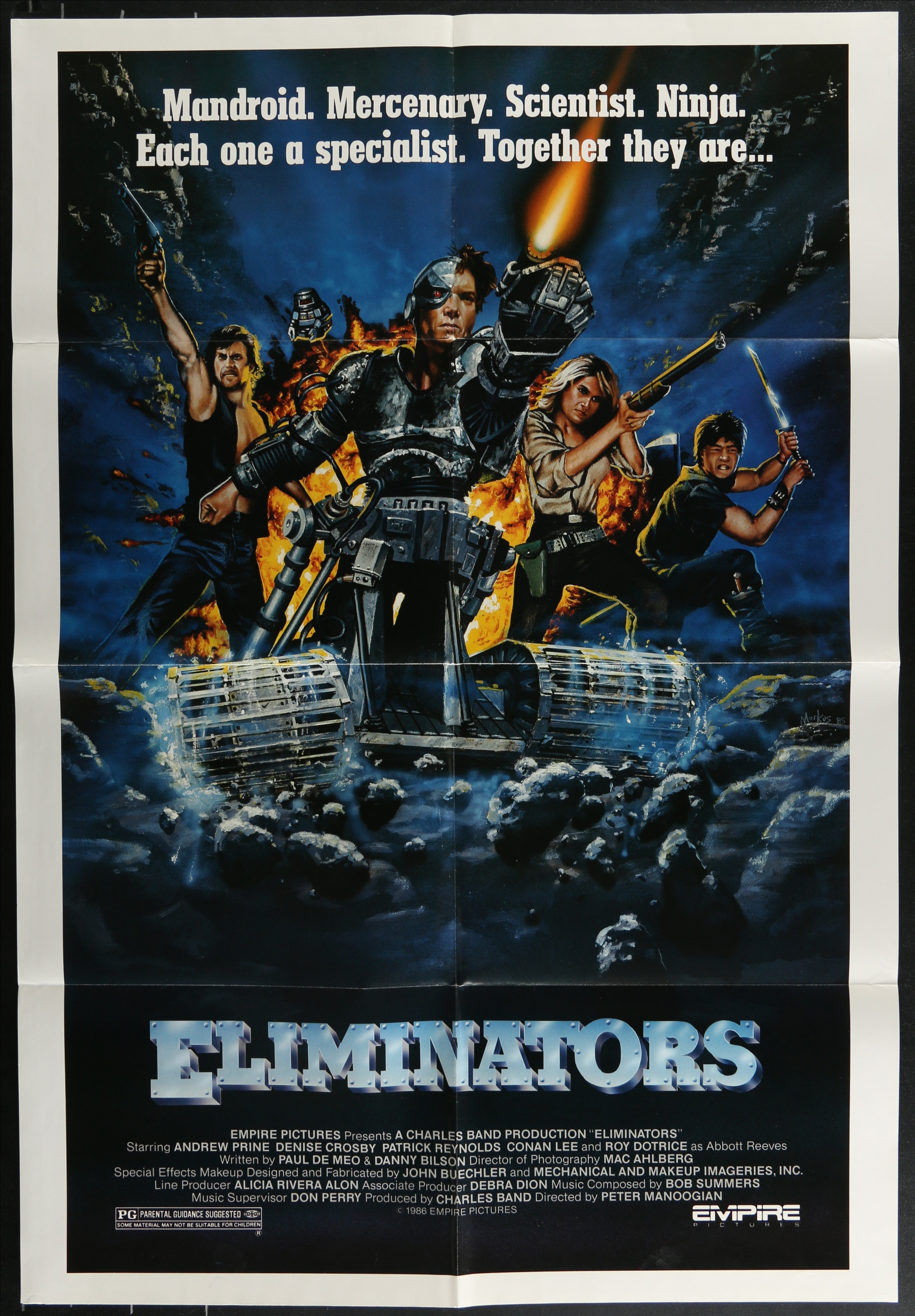 Eliminators (1986) Original US One Sheet Movie Poster