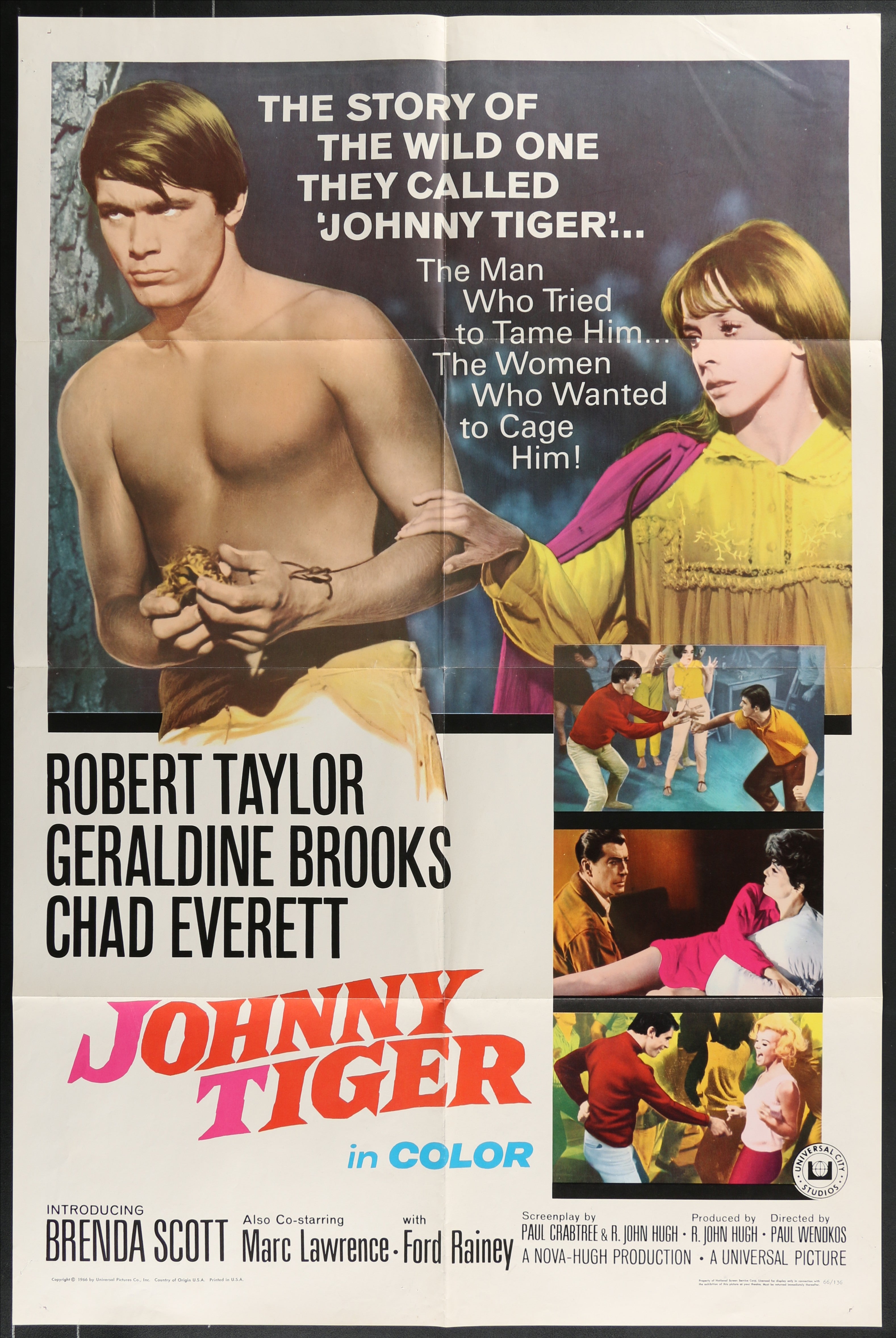 Johnny Tiger (1966) Original US One Sheet Movie Poster