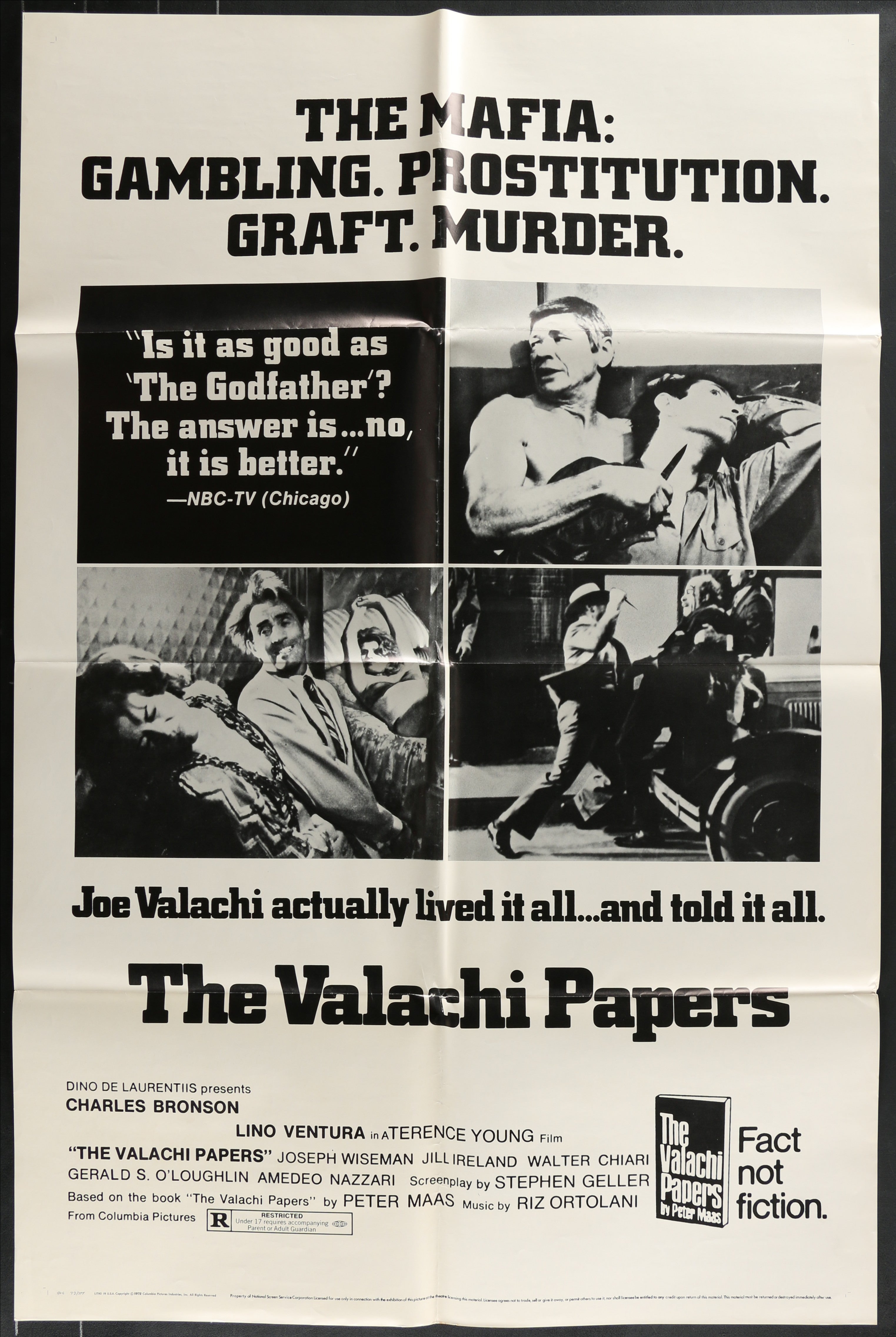 The Valachi Papers (1972) Original US One Sheet Movie Poster