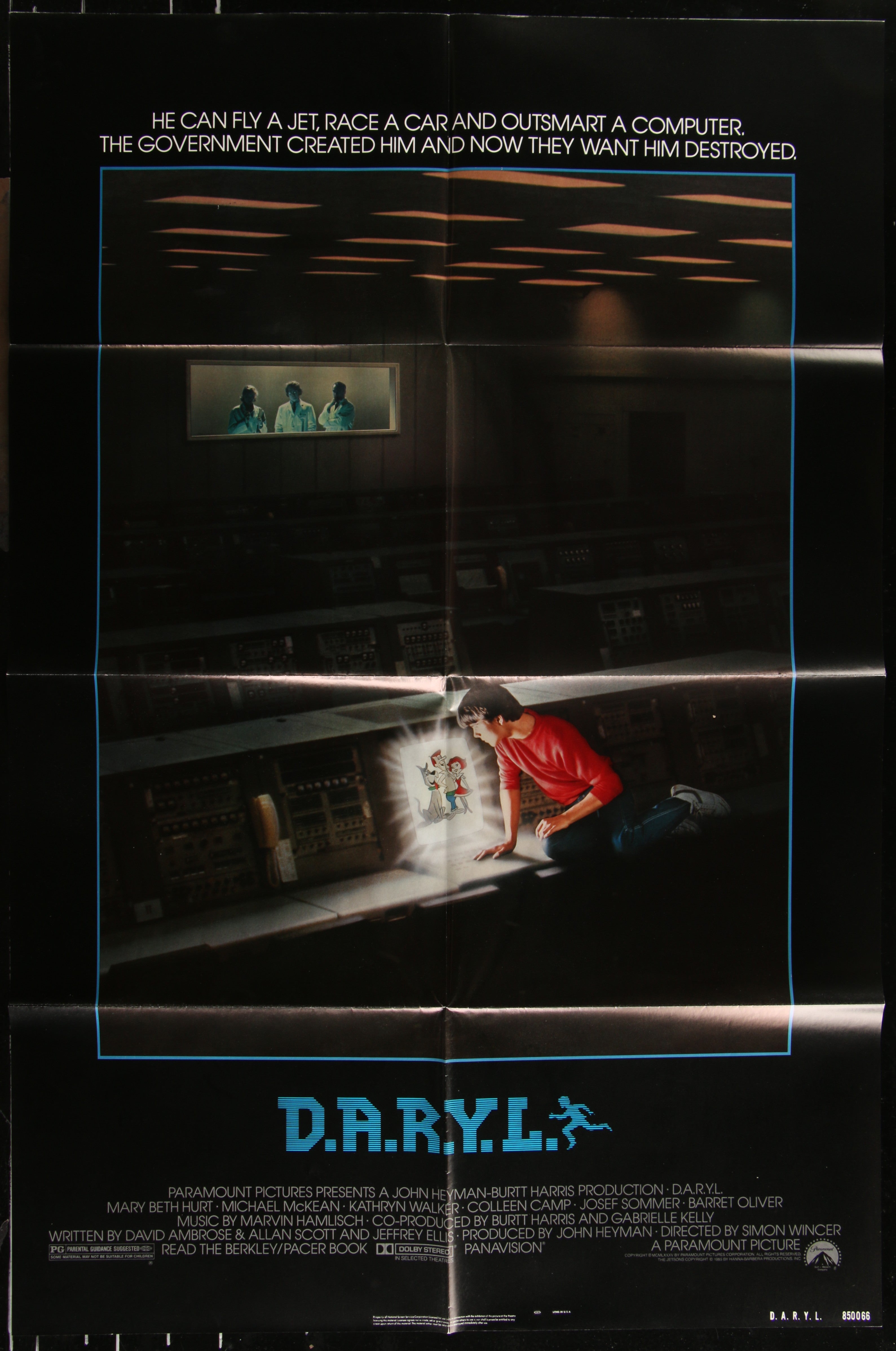 D.A.R.Y.L (1985) Original US One Sheet Movie Poster (DARYL)