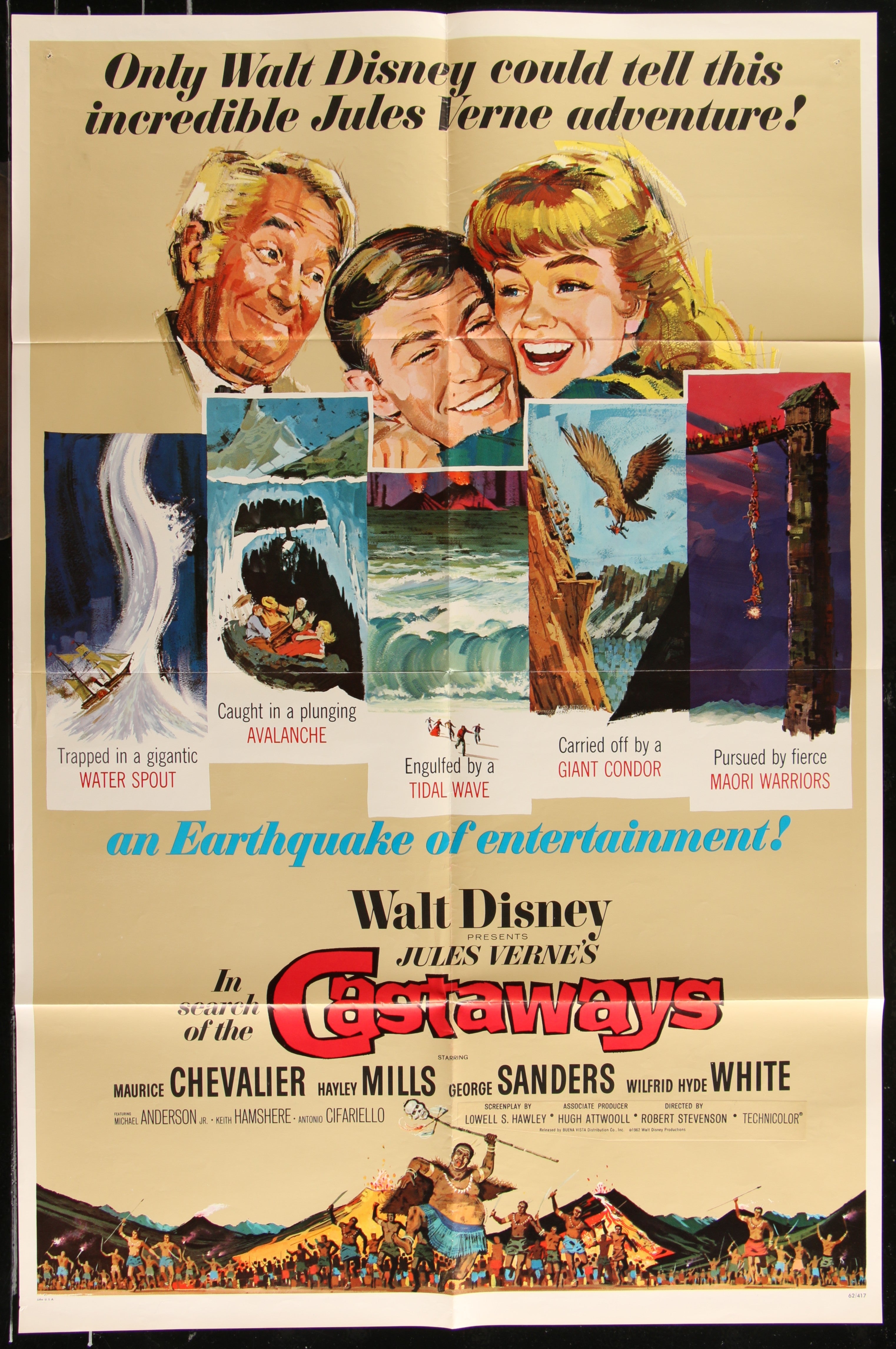 Castaways (1962) Original US One Sheet Movie Poster