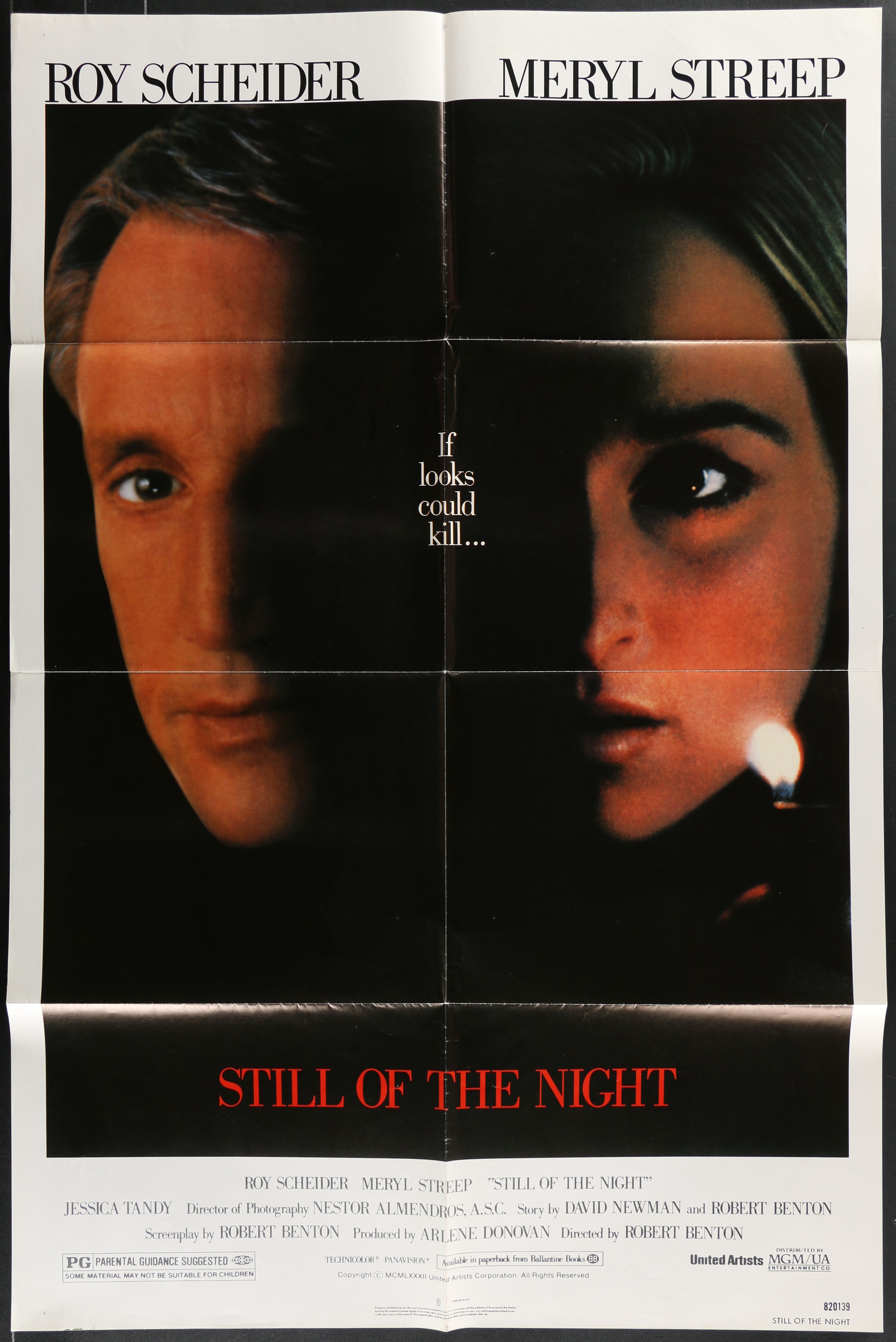 Still Of the Night (1982) Original US One Sheet Movie Poster