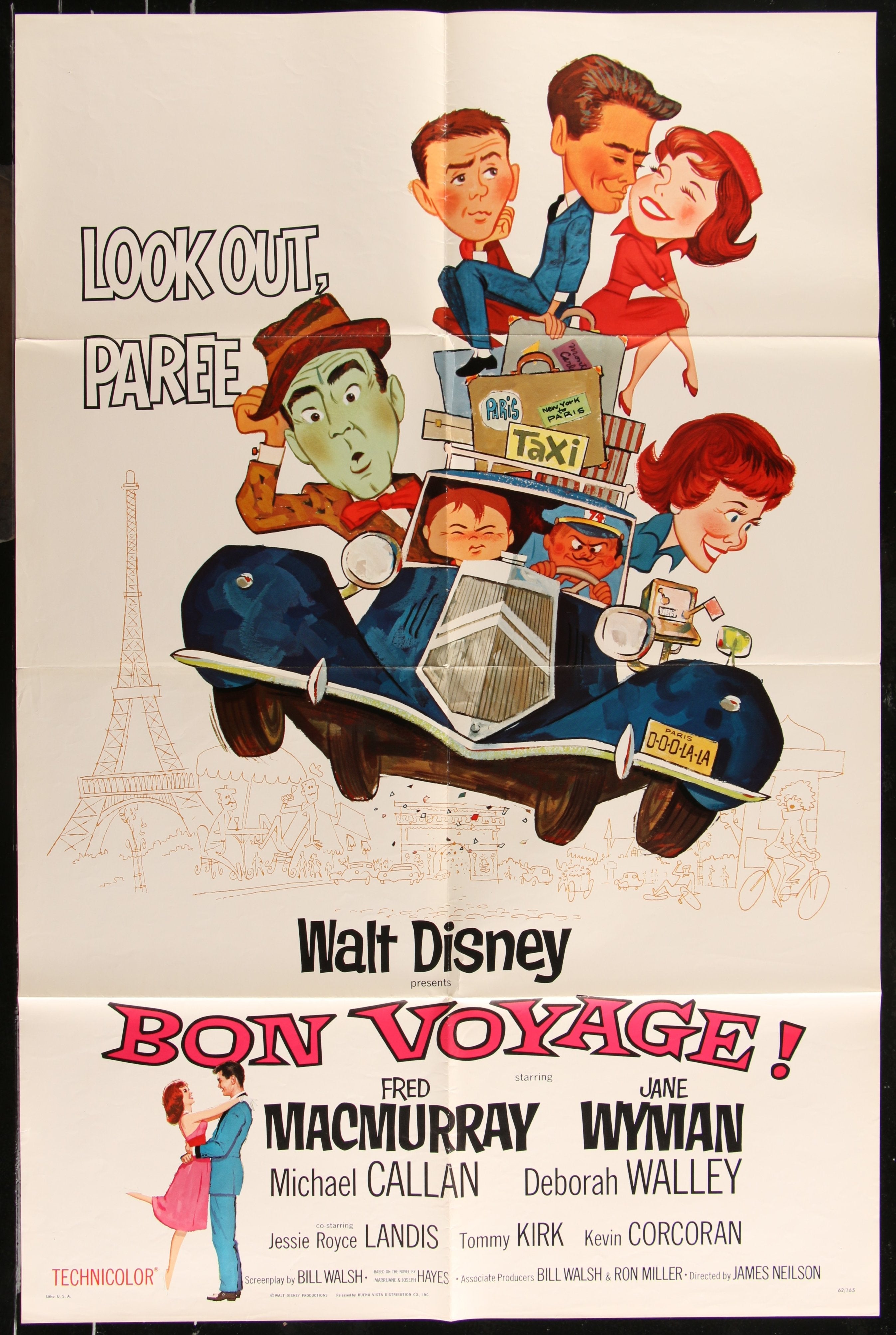 Bon Voyage! (1962) Original US One Sheet Movie Poster