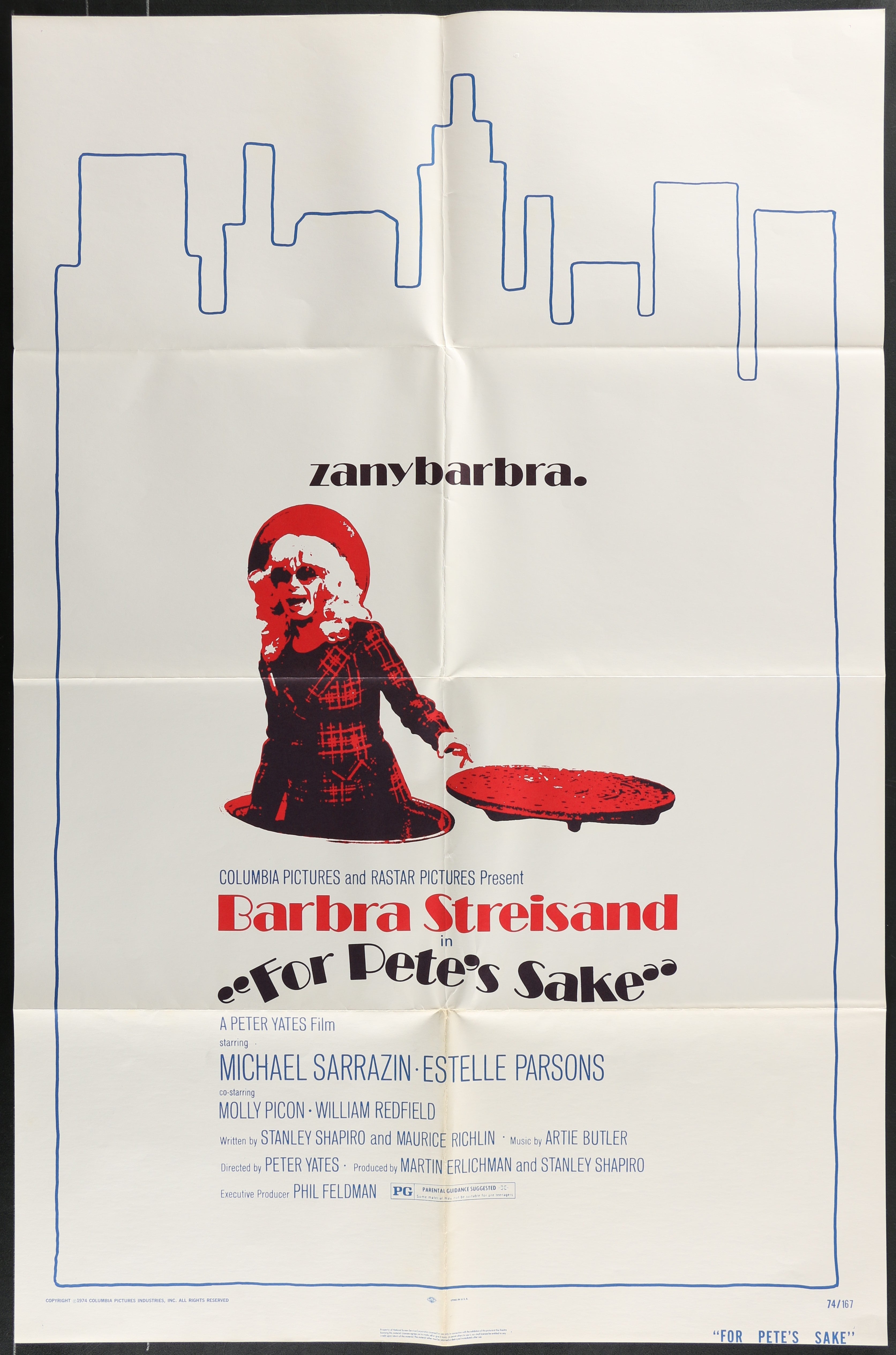 For Pete's Sake (1974) Original US One Sheet Movie Poster