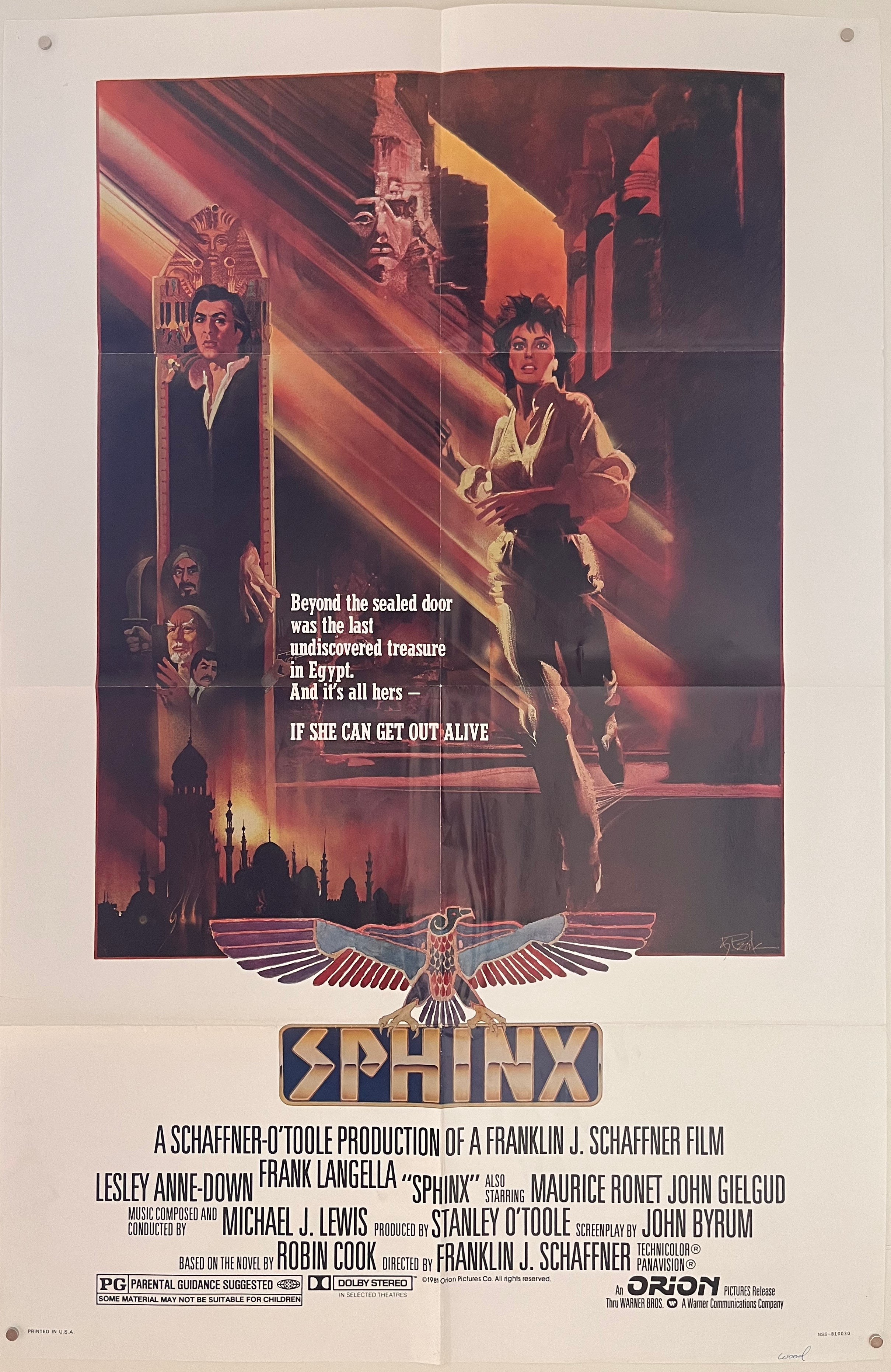 Sphinx (1981) Original US One Sheet Movie Poster