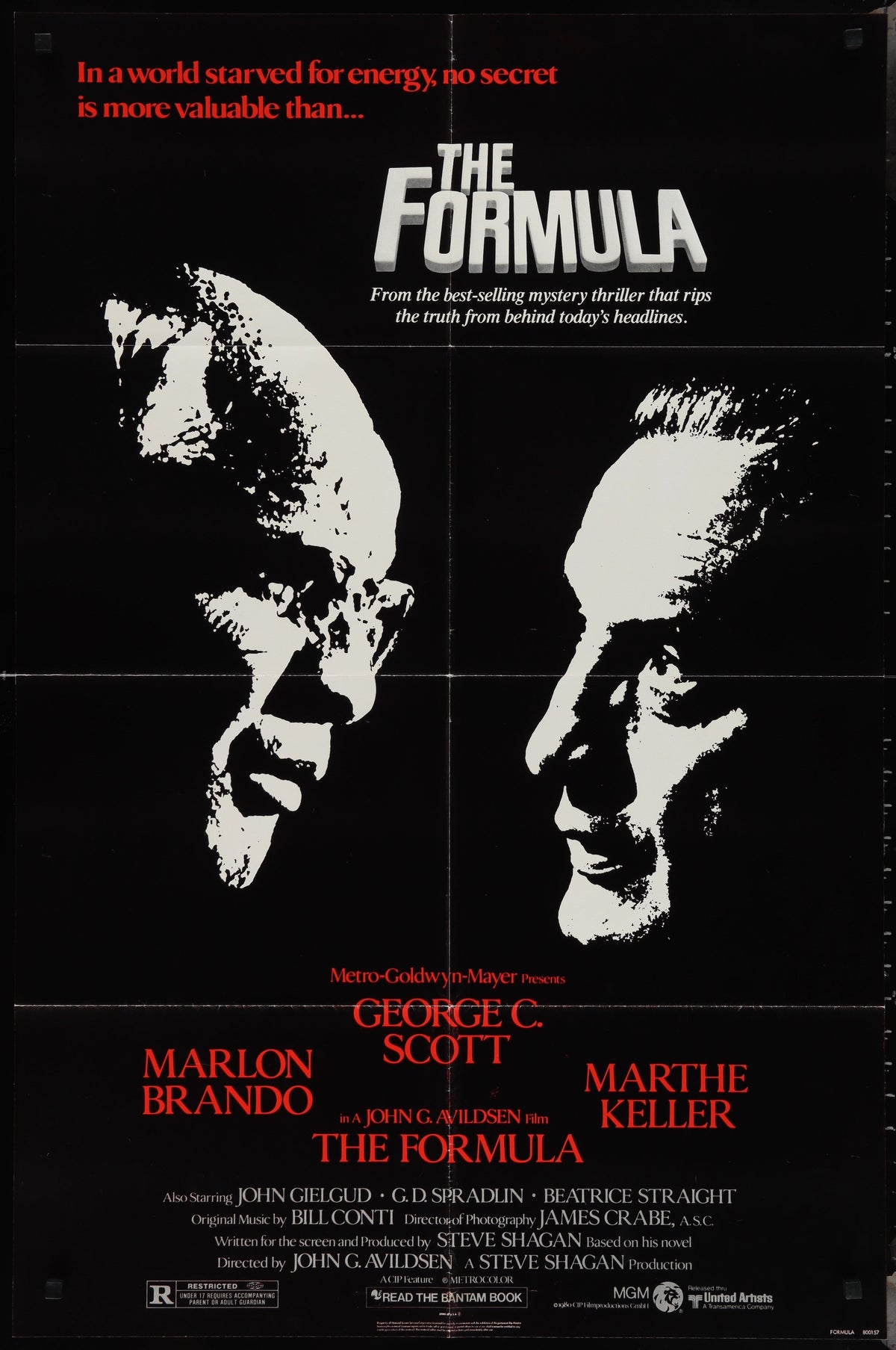 The Formula (1980) Original US One Sheet Movie Poster – Steelbook Life