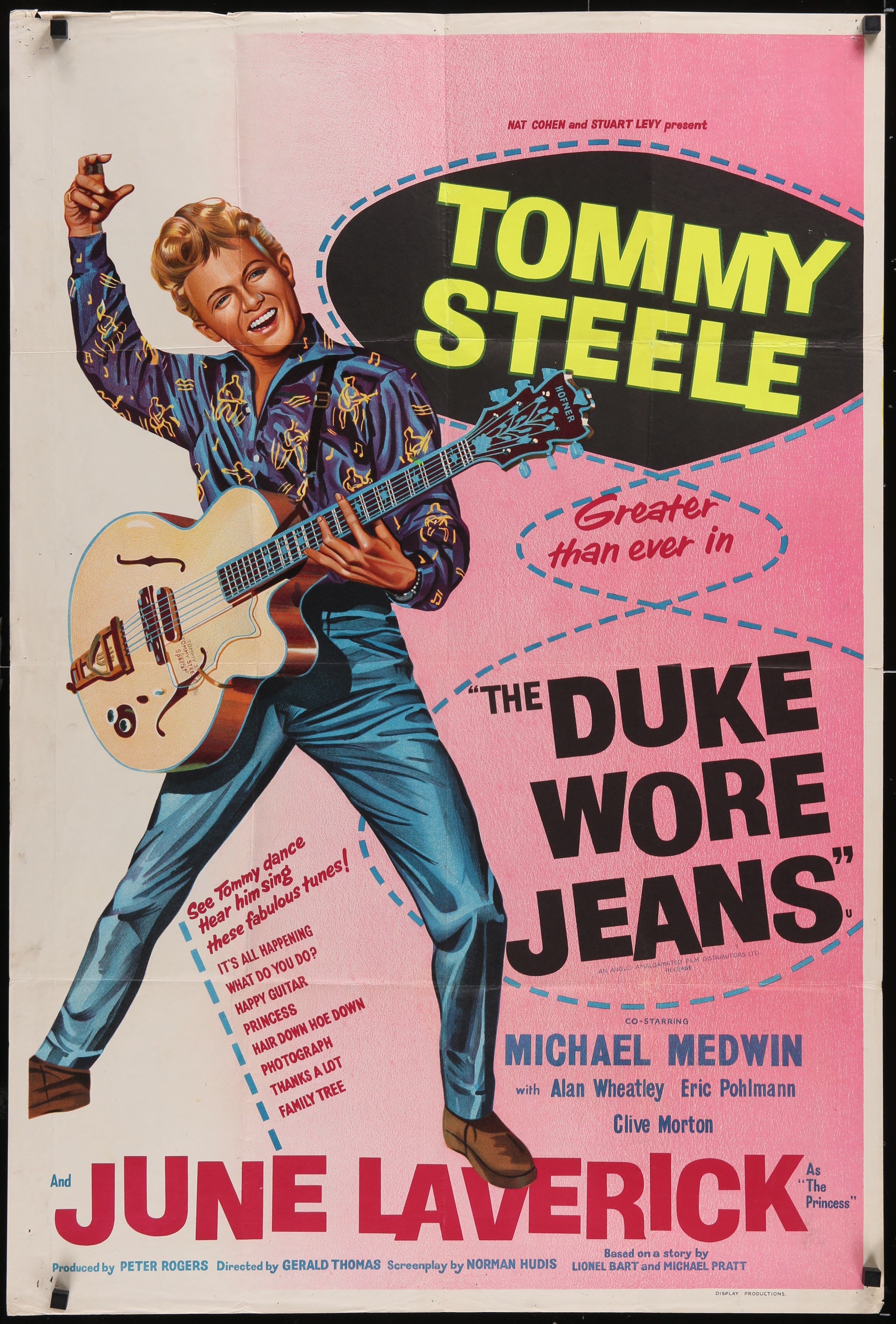 The Duke Wore Jeans (1958) Original UK One Sheet Movie Poster