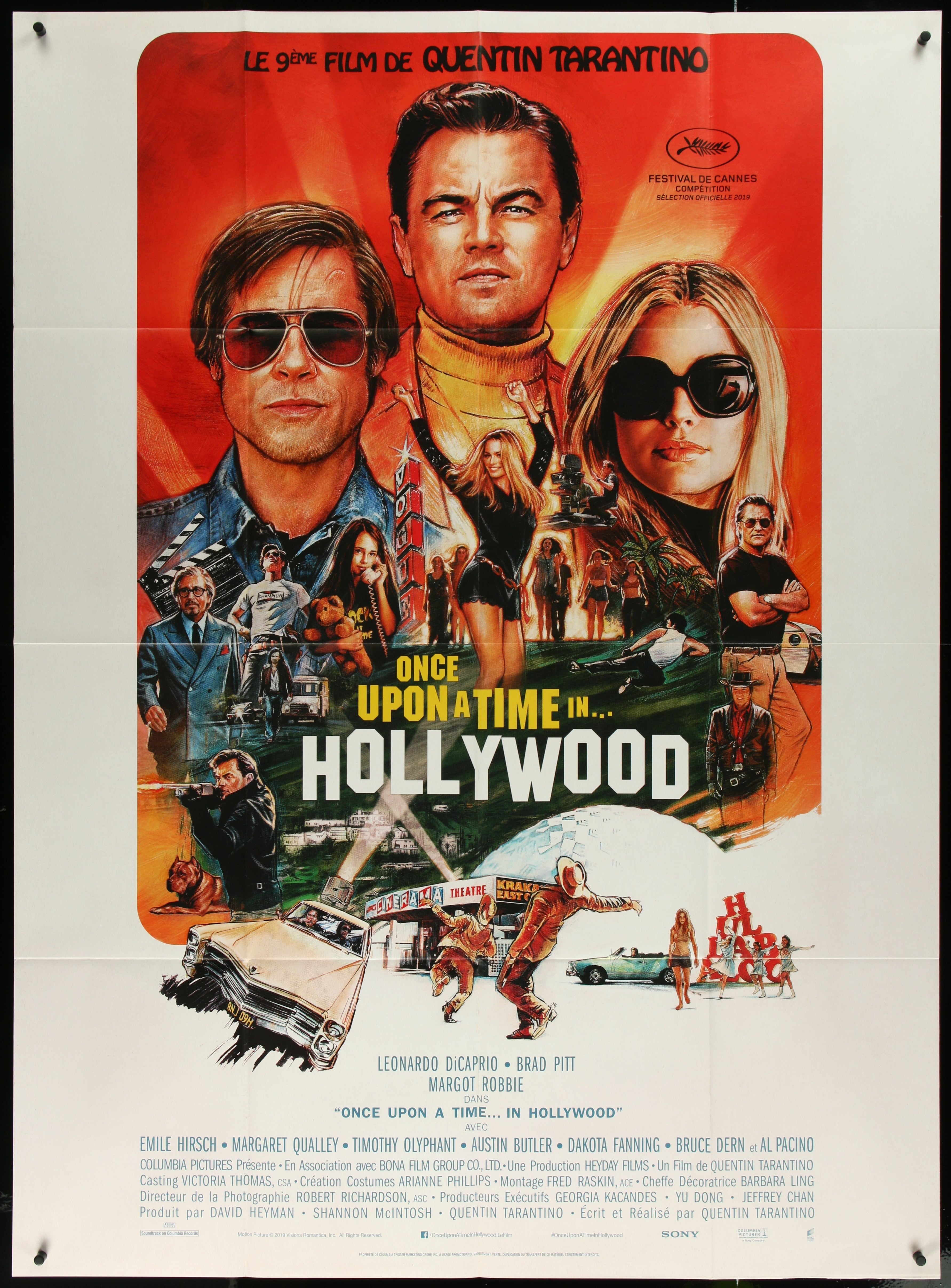 Once Upon A Time.... In Hollywood (2019) Original French "Grande" One Panel Movie Poster