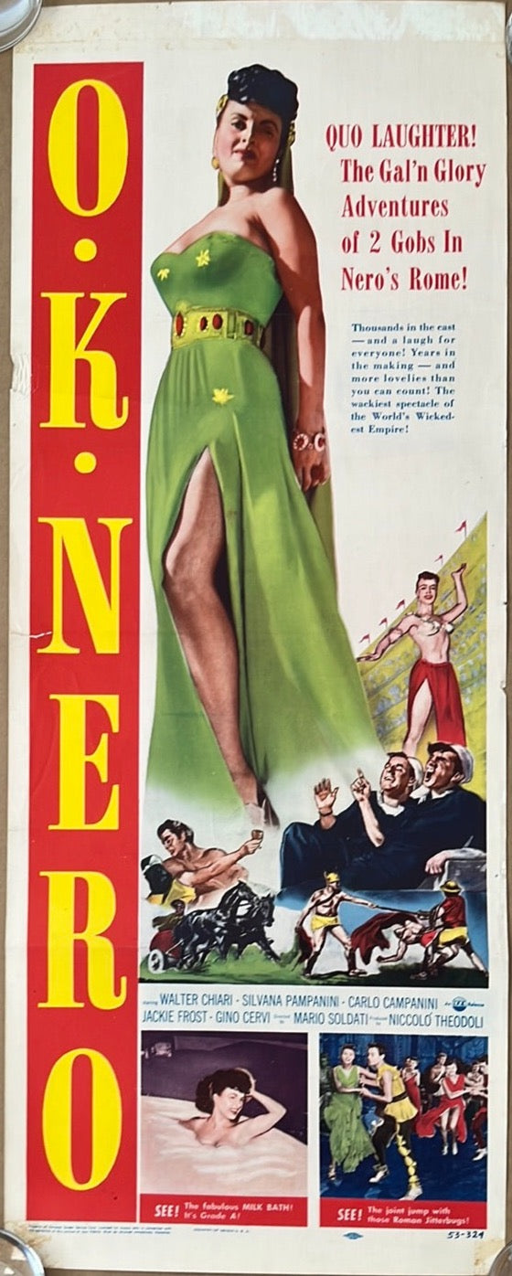 OK Nero (1953) Original US Insert Cinema Poster
