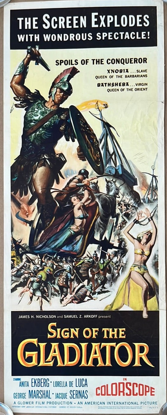 Sign Of The Gladiator (1959) Original US Insert Cinema Poster