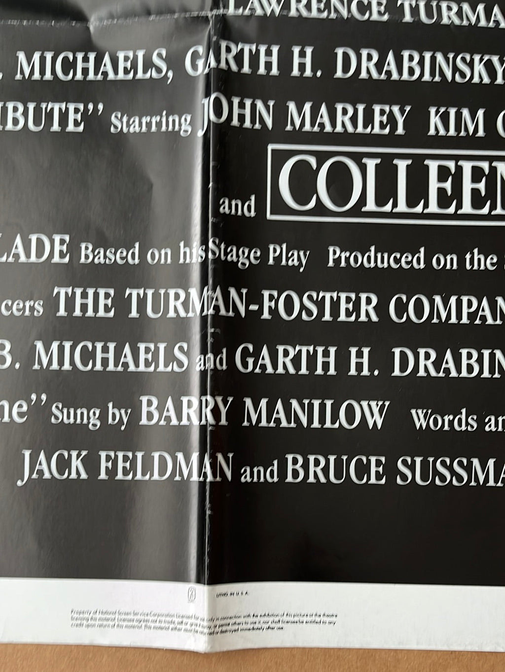 Tribute (1980) Original US One Sheet Cinema Poster