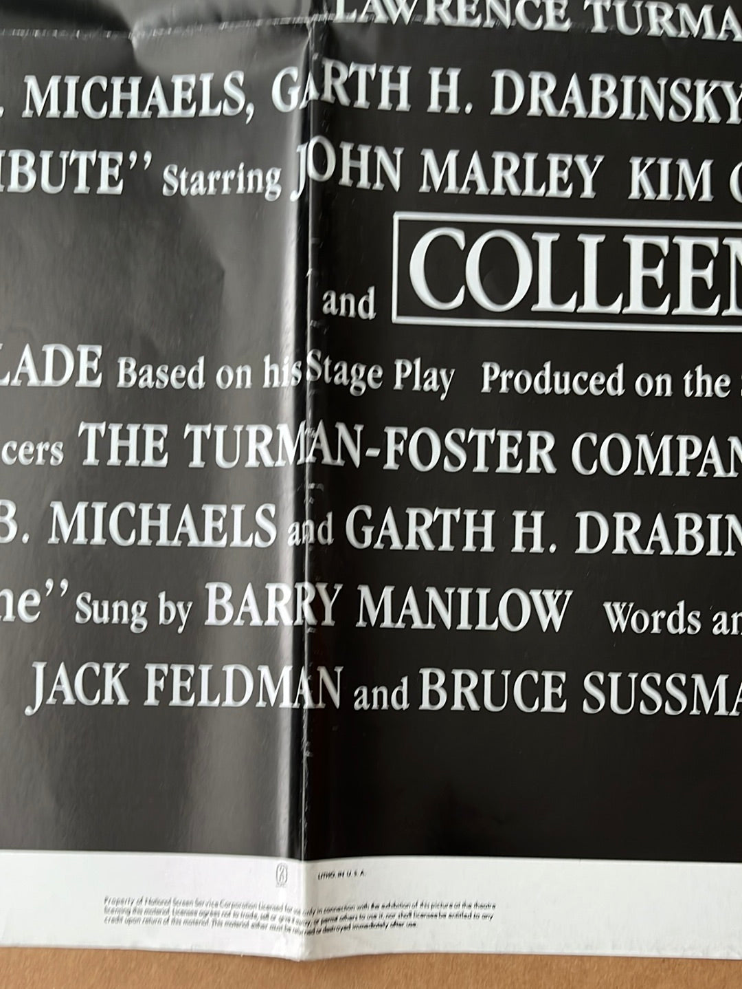 Tribute (1980) Original US One Sheet Cinema Poster