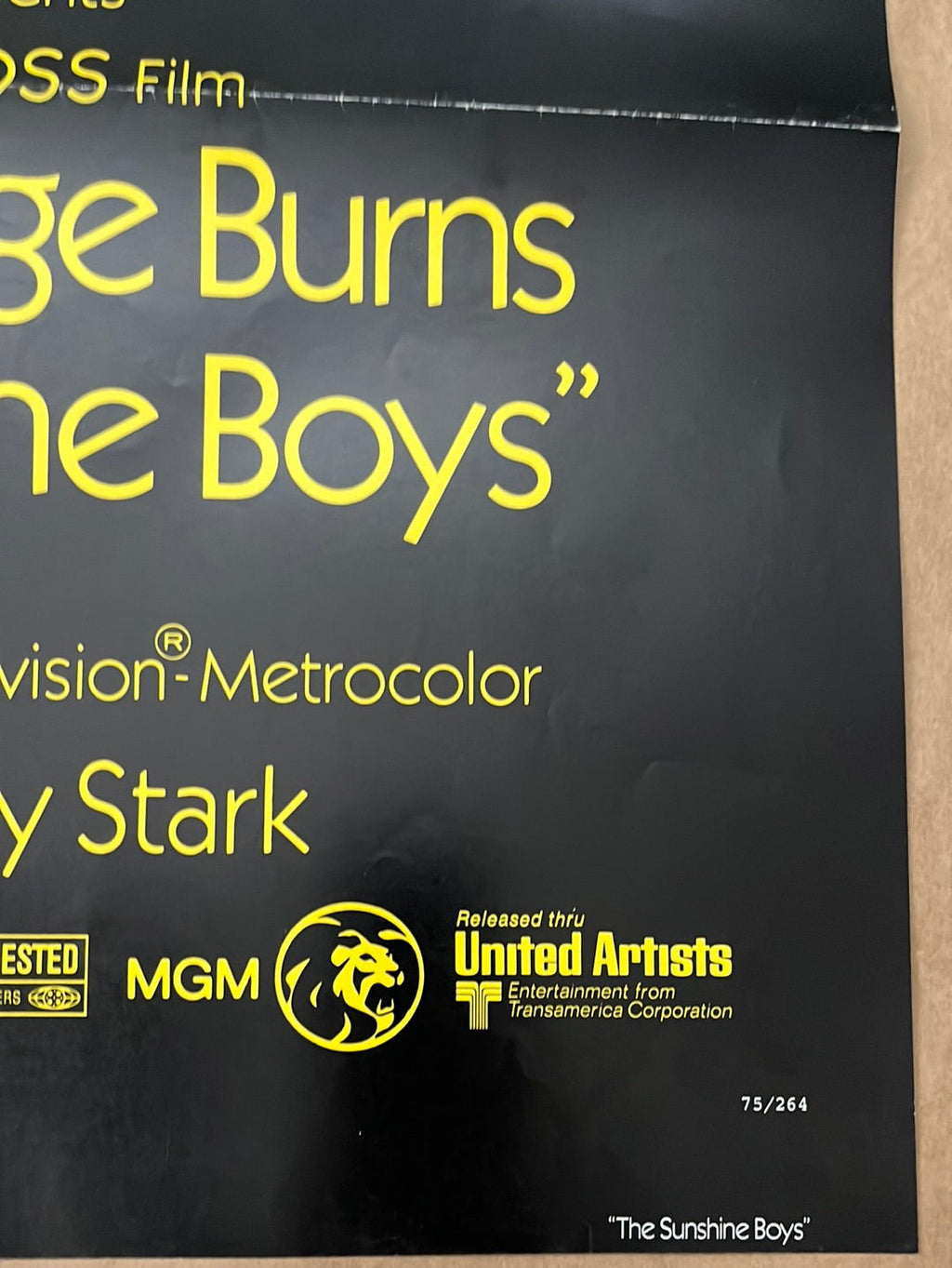 The Sunshine Boys (1975) Original US One Sheet Cinema Poster