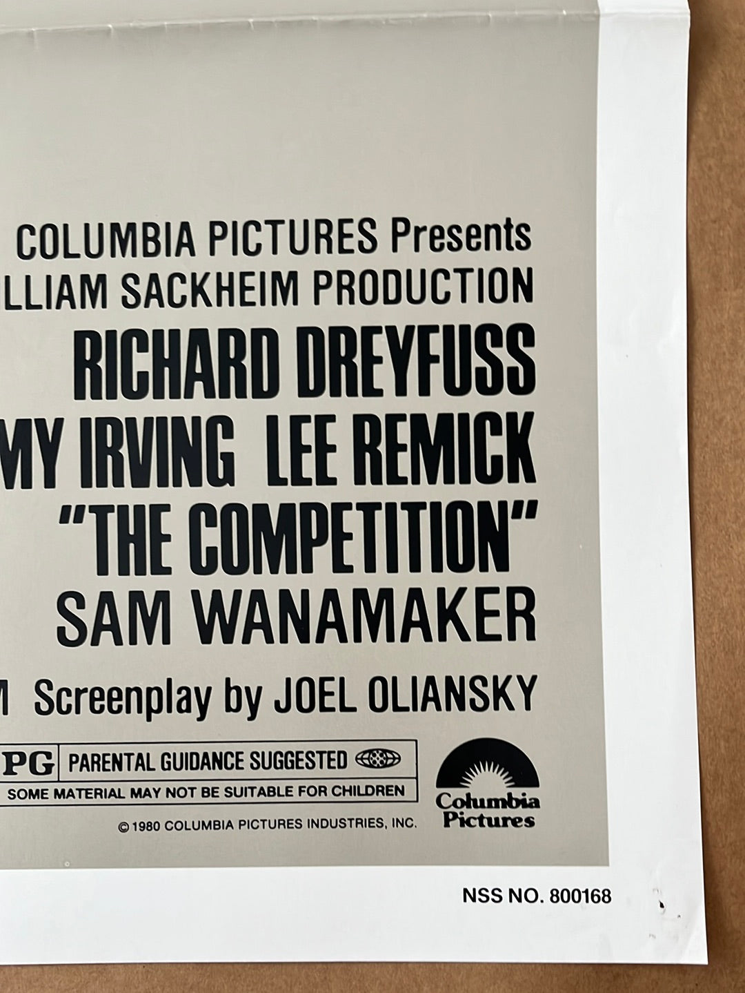 The Competition (1980) Original US One Sheet Cinema Poster