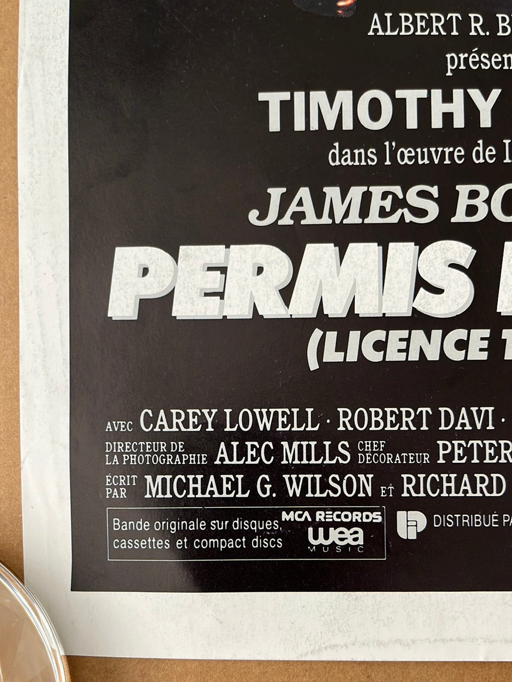 Licence To Kill - Permit De Tuer (1989) Original French 'Petite' Cinema Poster