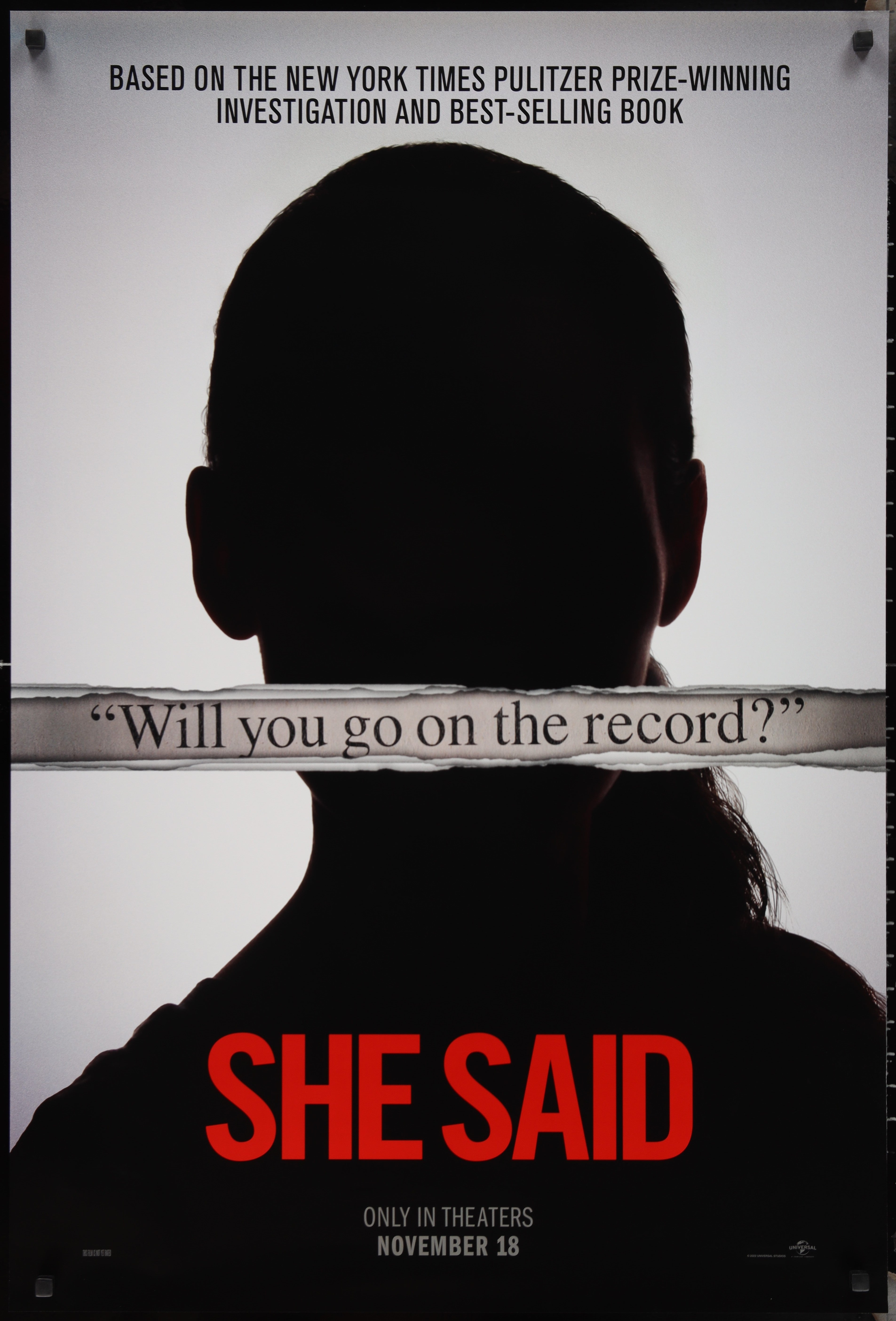 She Said (2022) Original US One Sheet Movie Poster